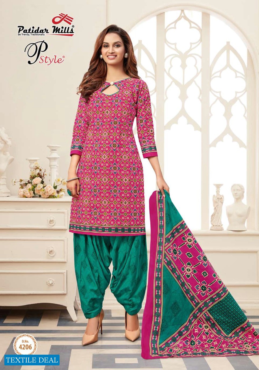 Patidar P Style Vol-42 Wholesale Printed Dress Material