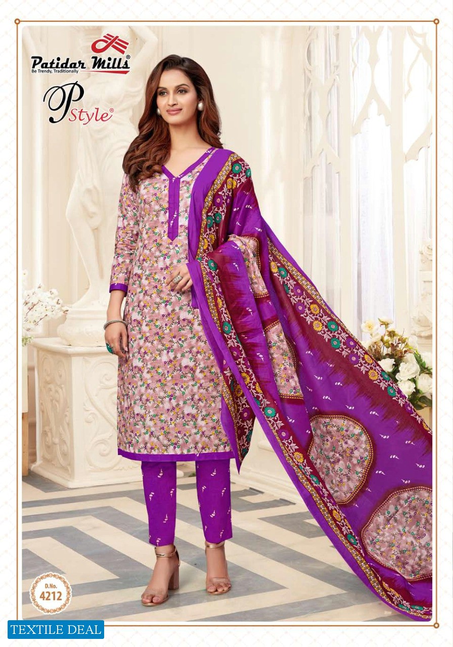 Patidar P Style Vol-42 Wholesale Printed Dress Material