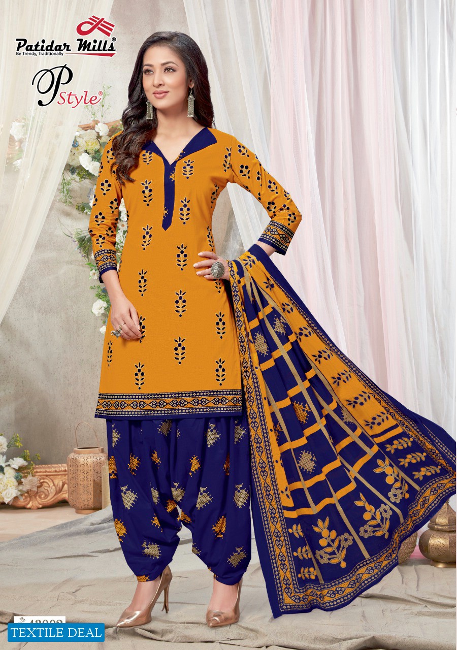 Patidar P Style Vol-43 Wholesale Printed Dress Material