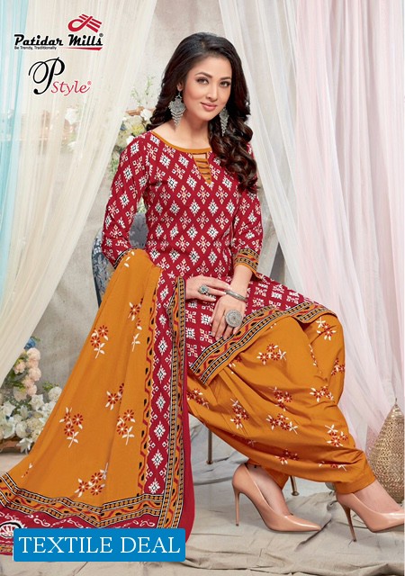 Patidar P Style Vol-43 Wholesale Printed Dress Material