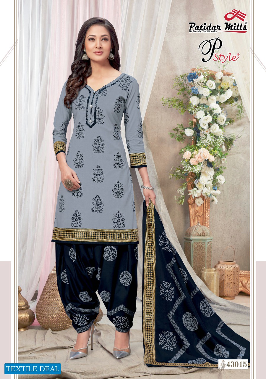 Patidar P Style Vol-43 Wholesale Printed Dress Material