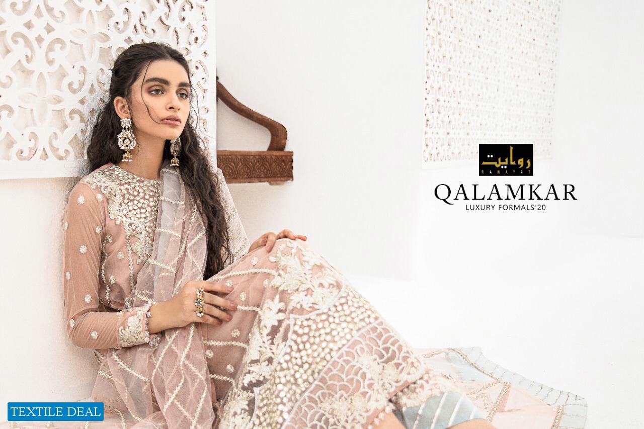 QALAMKAR BY RAWAYAT GEORGETTE EMBROIDERY PAKISTANI SALWAR KAMEEZ
