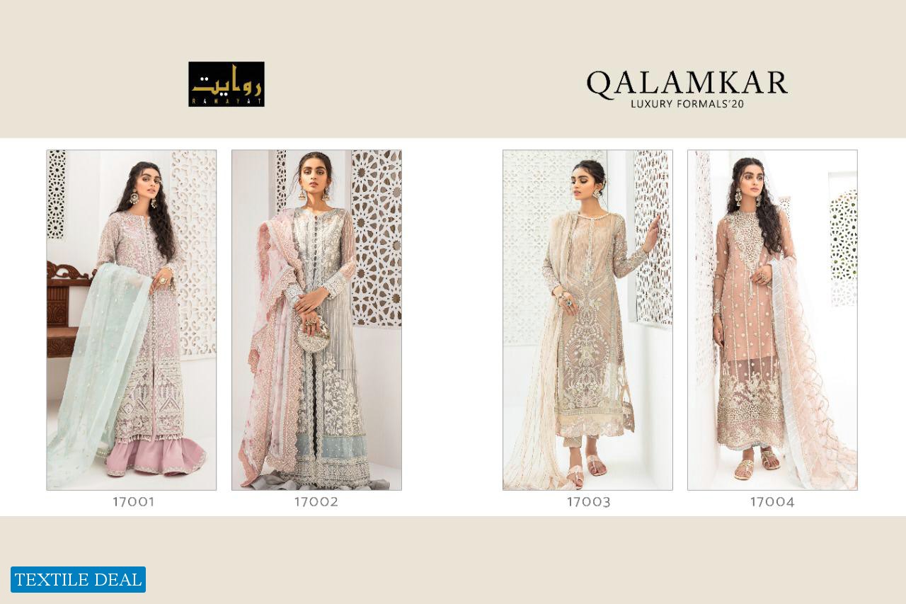 QALAMKAR BY RAWAYAT GEORGETTE EMBROIDERY PAKISTANI SALWAR KAMEEZ