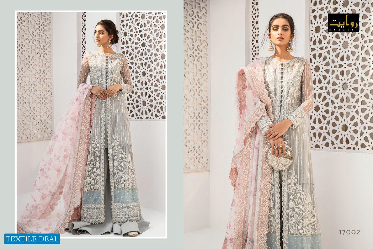 QALAMKAR BY RAWAYAT GEORGETTE EMBROIDERY PAKISTANI SALWAR KAMEEZ