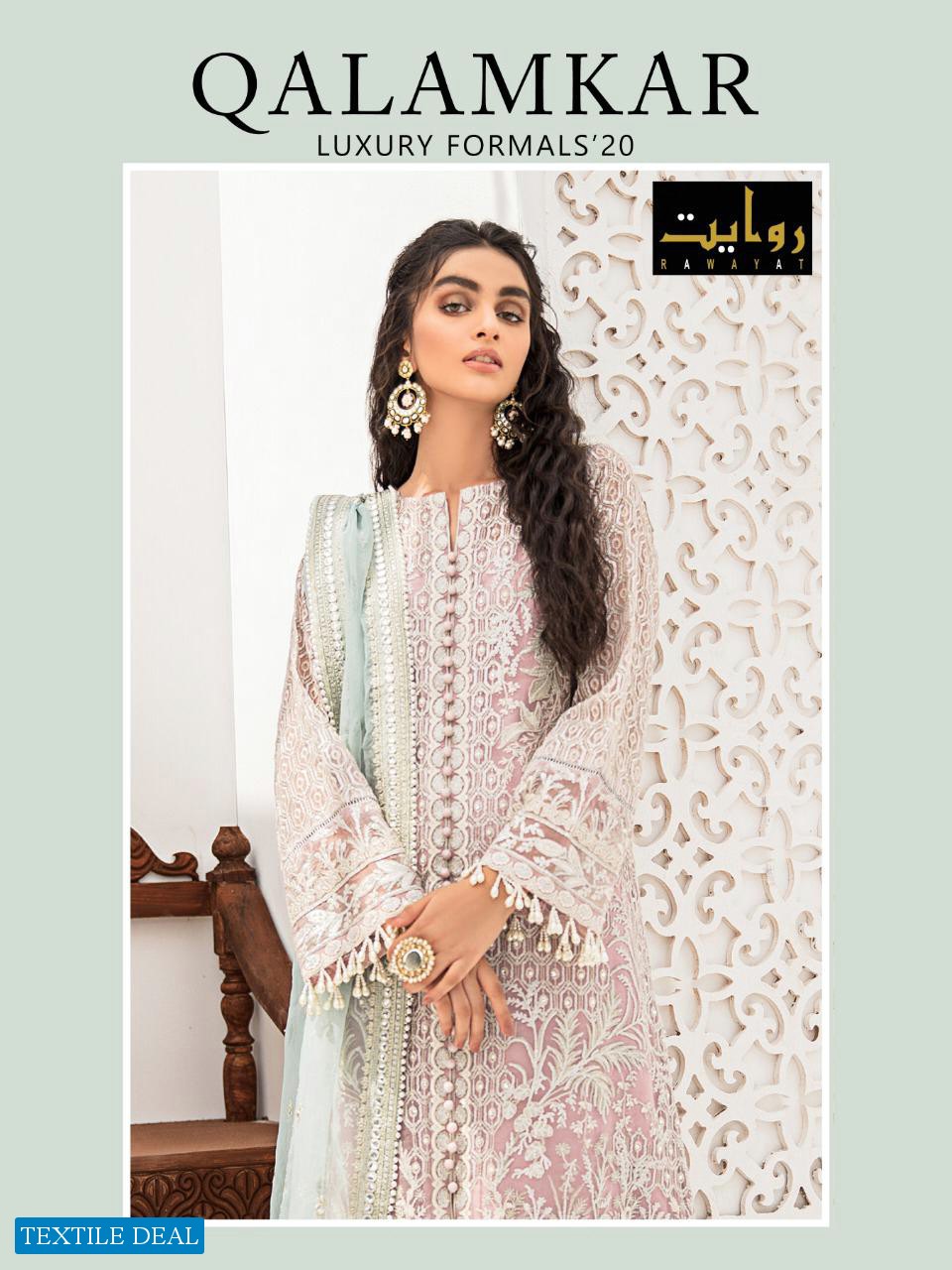 QALAMKAR BY RAWAYAT GEORGETTE EMBROIDERY PAKISTANI SALWAR KAMEEZ