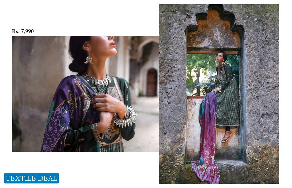 Qalamkar Luxury Lawn Branded Pakistani Salwar Kameez Surat