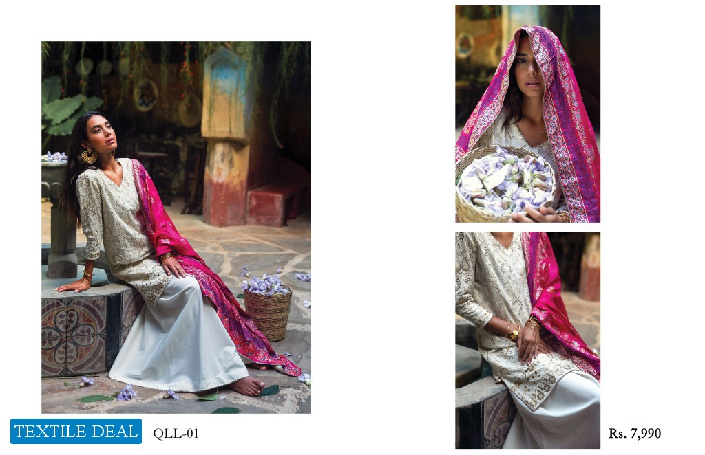 Qalamkar Luxury Lawn Branded Pakistani Salwar Kameez Surat