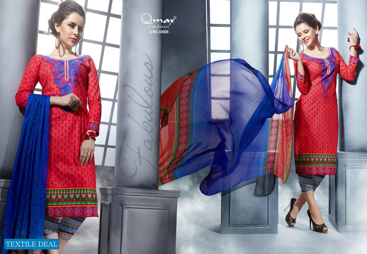 Qmax Cherry Blossom Special offer Printed Dress Material