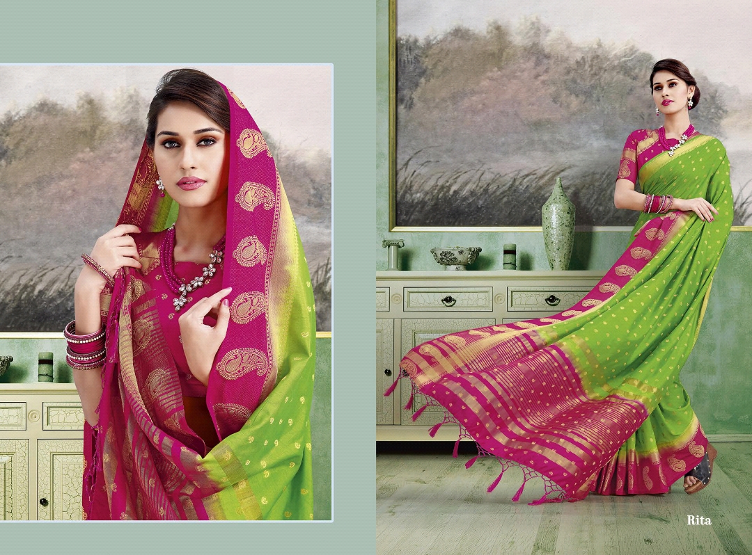 RAINNA BY REYNOLDS SAREE SILK GOOD LOOKING PREETY SAREE CLOTHING STORE IN SURAT