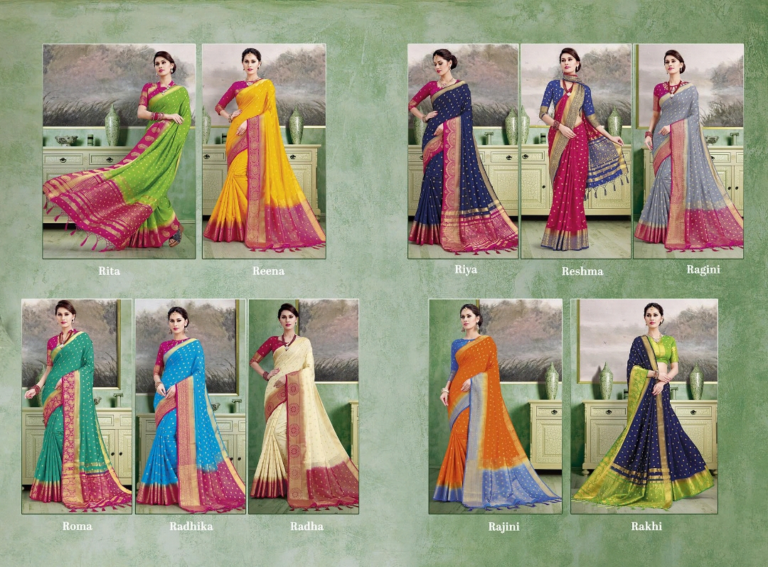 RAINNA BY REYNOLDS SAREE SILK GOOD LOOKING PREETY SAREE CLOTHING STORE IN SURAT