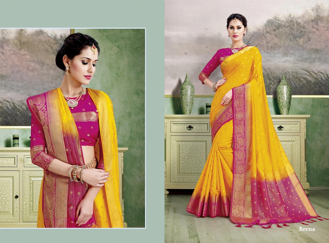 RAINNA BY REYNOLDS SAREE SILK GOOD LOOKING PREETY SAREE CLOTHING STORE IN SURAT