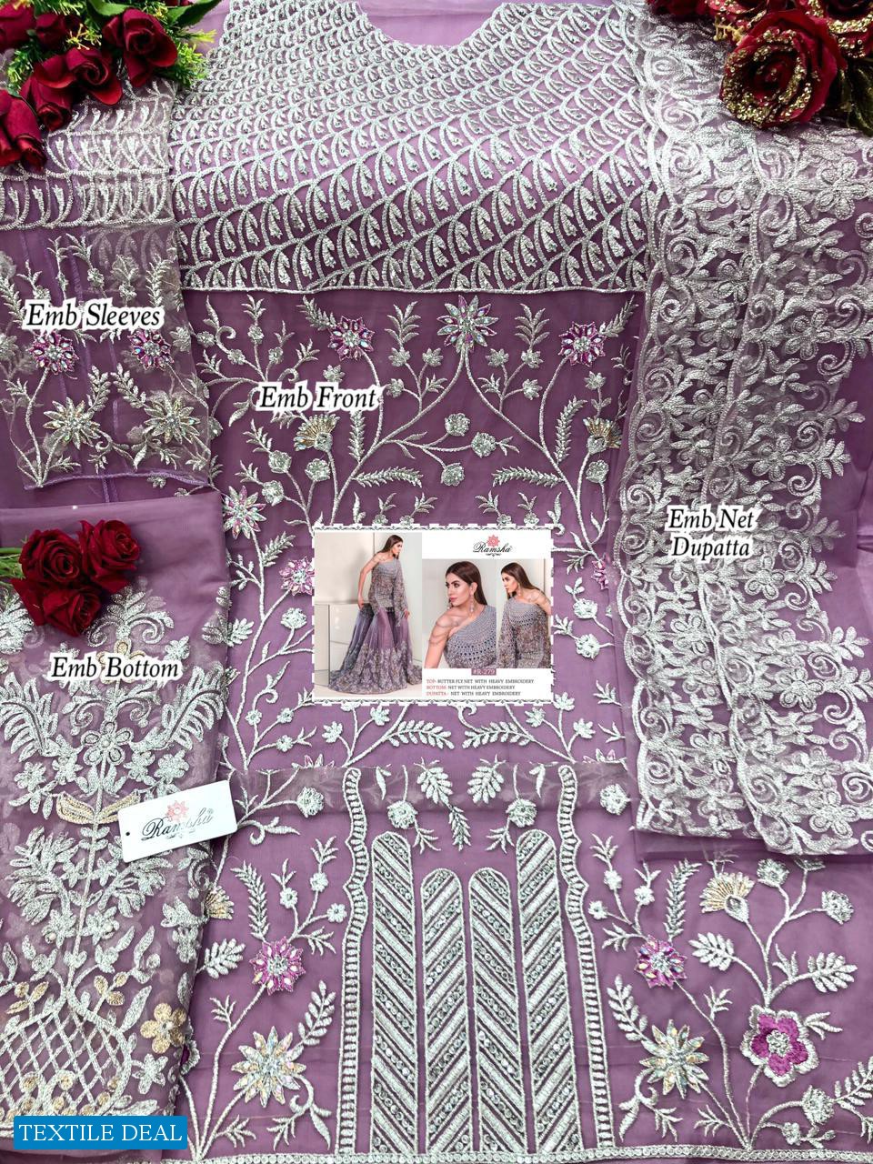 RAMSHA 277-280 SERIES GEORGETTE NET PAKISTANI SALWAR SUITS