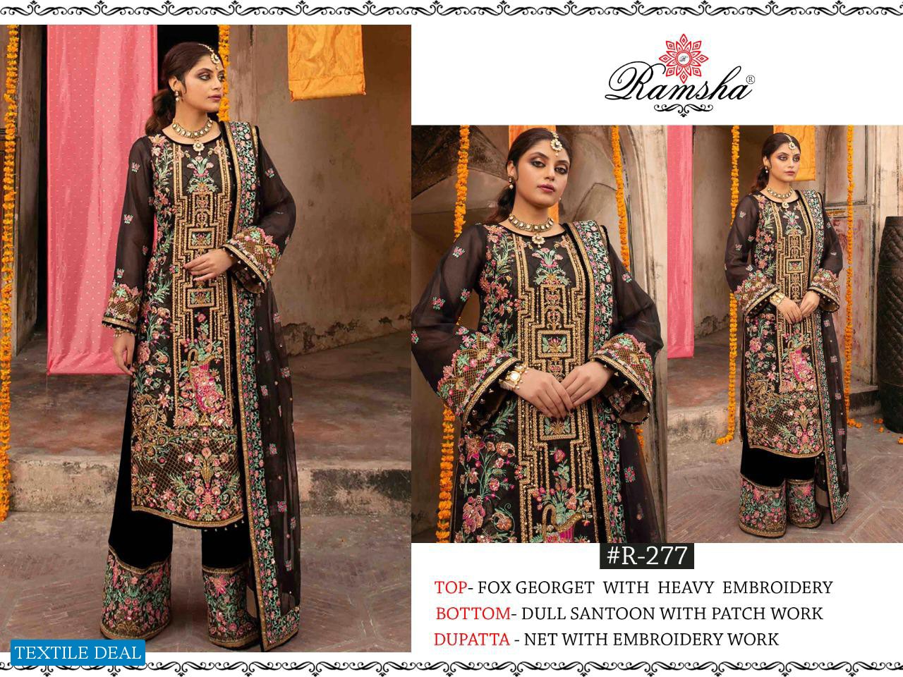 RAMSHA 277-280 SERIES GEORGETTE NET PAKISTANI SALWAR SUITS