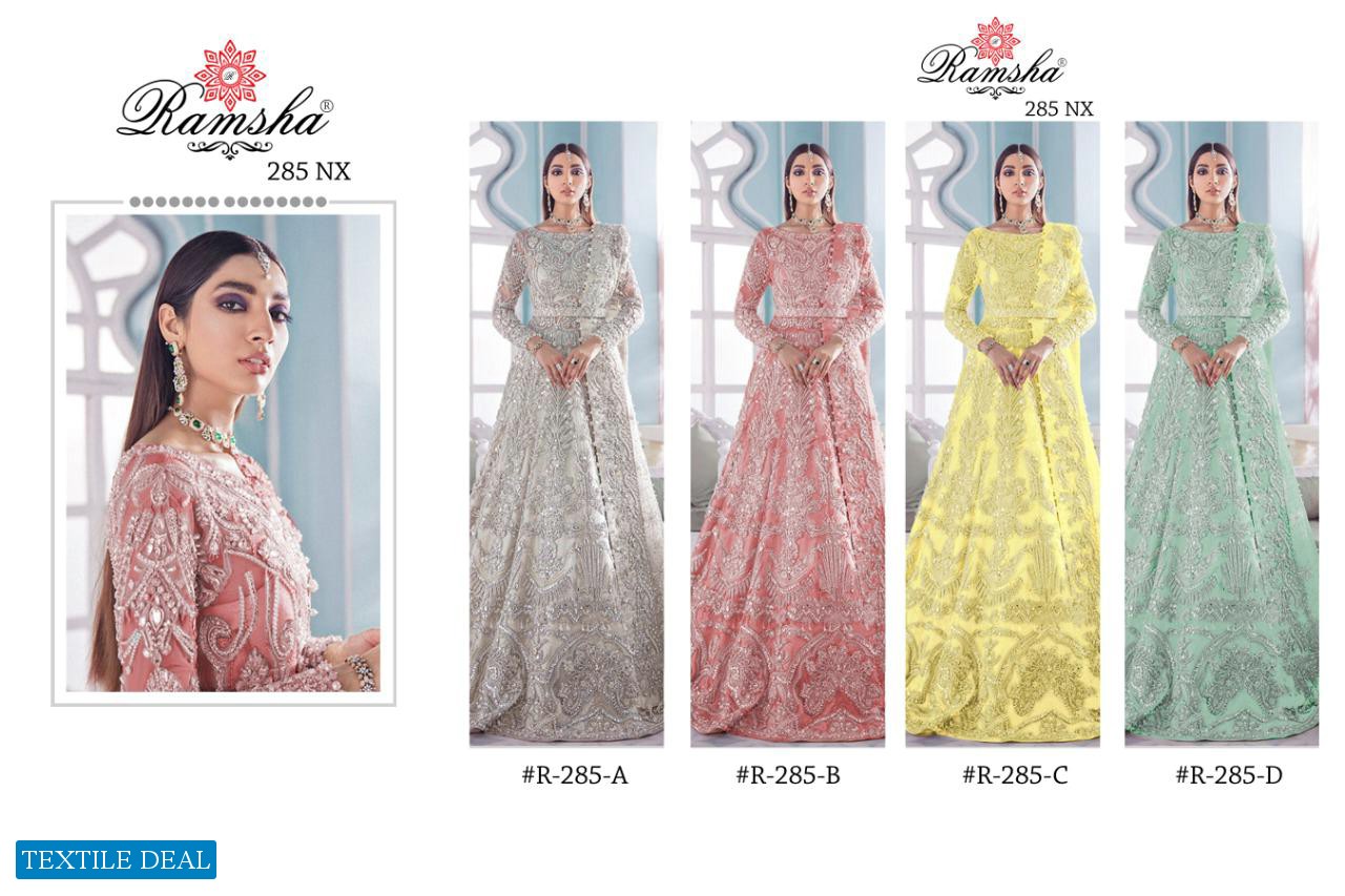 RAMSHA 285 NX NET KALI STYLE EMBROIDERY LONG SUITS