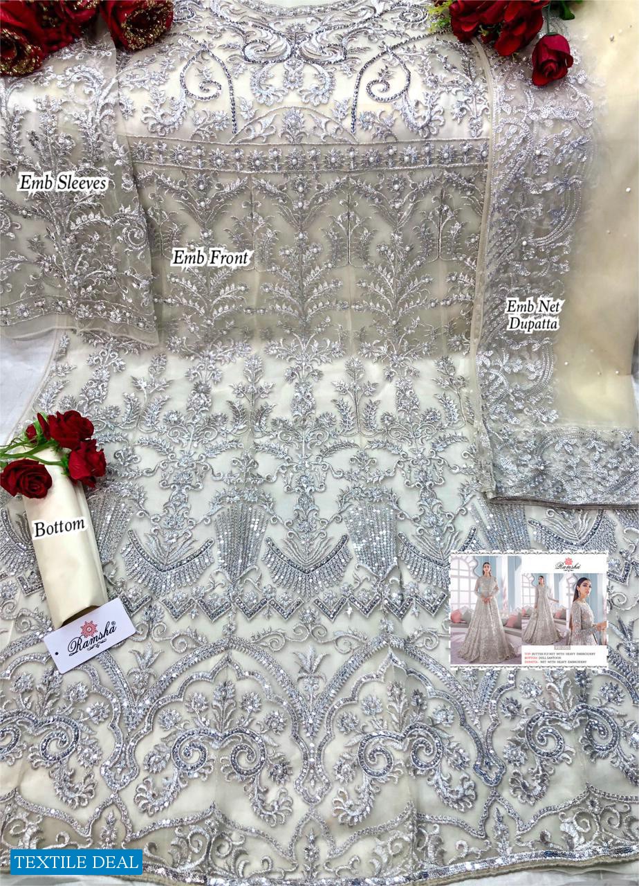 RAMSHA 285 NX NET KALI STYLE EMBROIDERY LONG SUITS