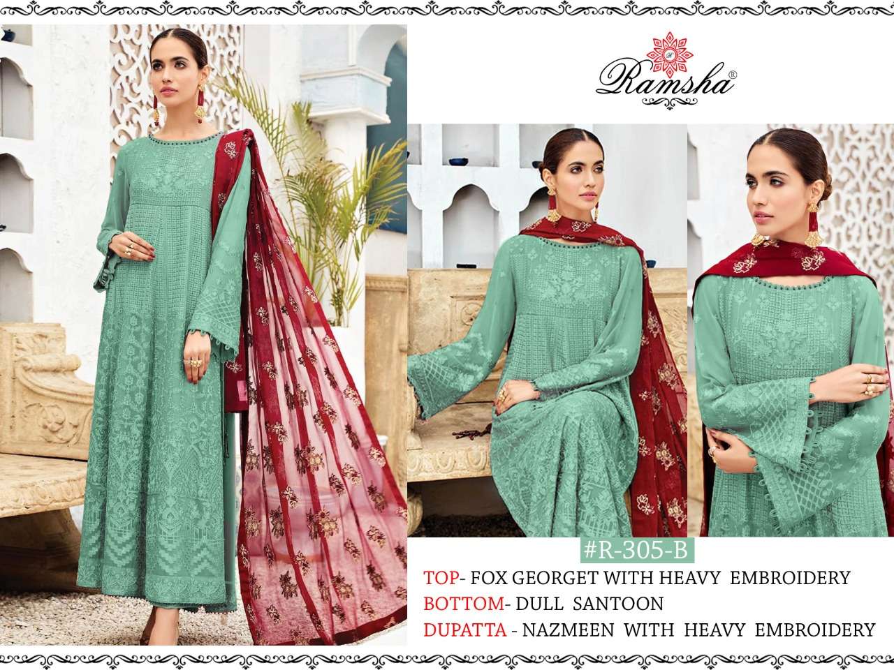 RAMSHA R-305 NX GEORGETTE CLASSY LOOK FANCY SUITS