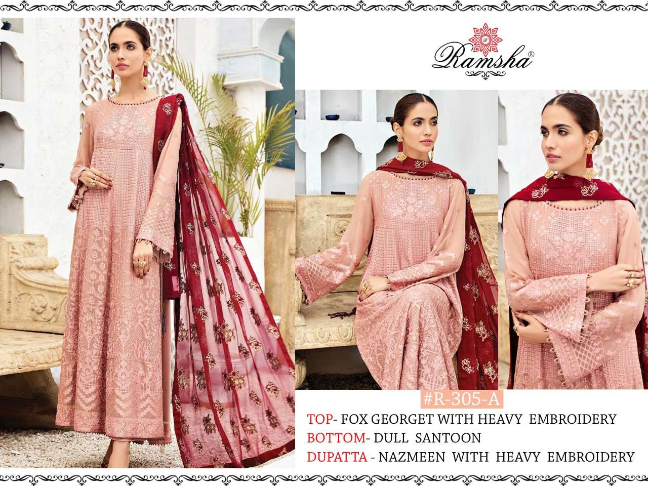 RAMSHA R-305 NX GEORGETTE CLASSY LOOK FANCY SUITS