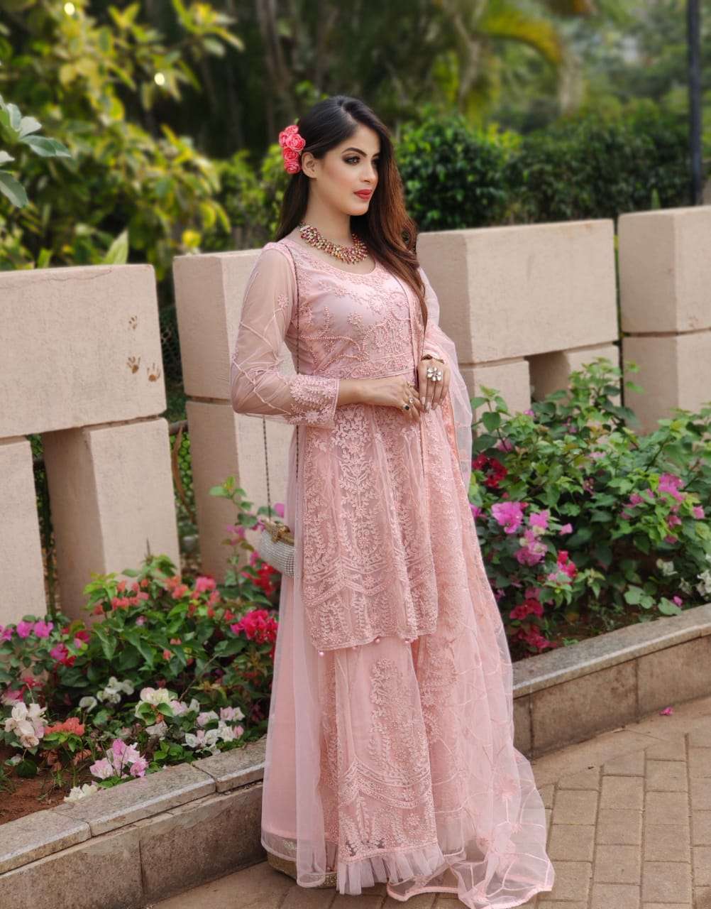 RAMSHA VOL 17 SERIES 331-334 NET WITH EMBROIDERY PAKISTANI SUITS