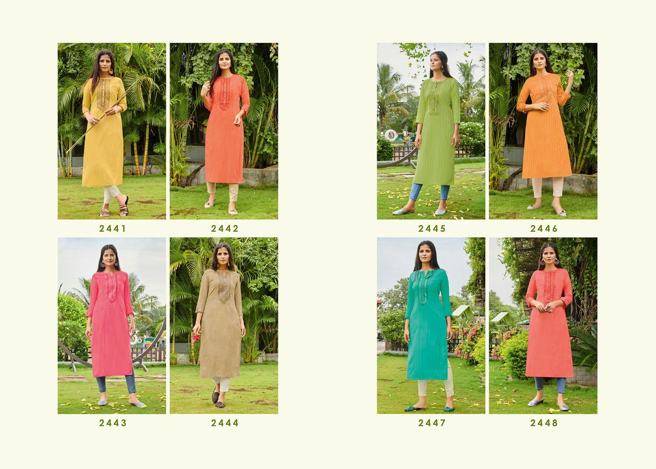 RANGOON LAUNCH LIGHT LINE FANCY LINEING SILK CASUAL KURTI EXCLUSIVE TRENDING SERIES OF CATALOGS