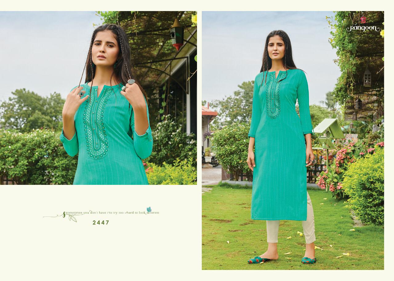 RANGOON LAUNCH LIGHT LINE FANCY LINEING SILK CASUAL KURTI EXCLUSIVE TRENDING SERIES OF CATALOGS