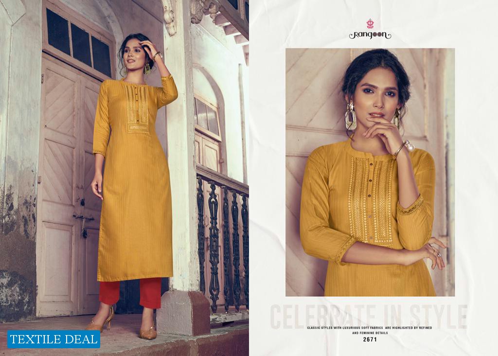 RANGOON LIGHT LINE VOL 4 FANCY CASUAL WEAR KURTIS WHOLESALER