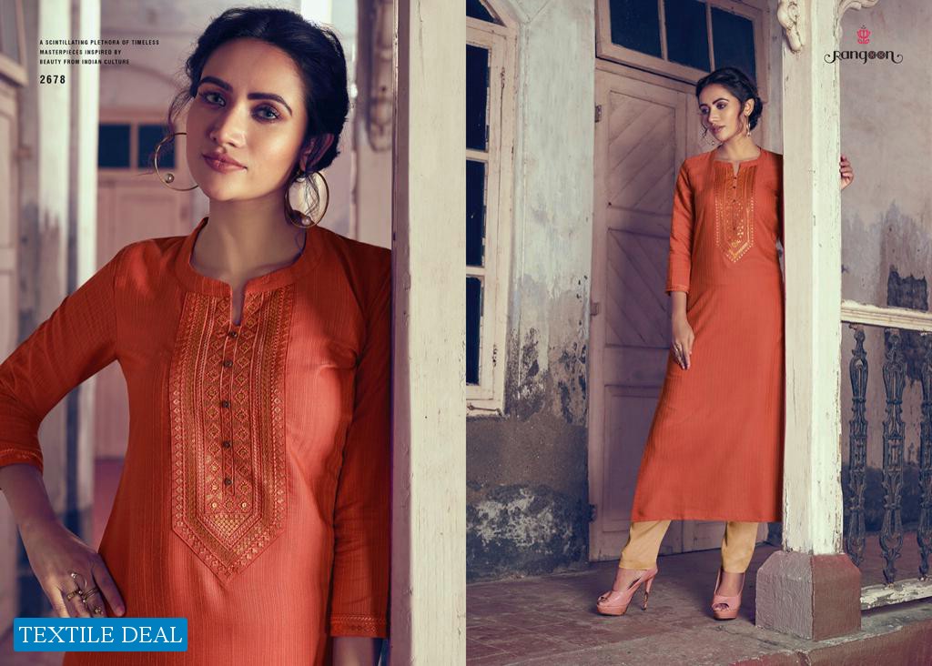 RANGOON LIGHT LINE VOL 4 FANCY CASUAL WEAR KURTIS WHOLESALER