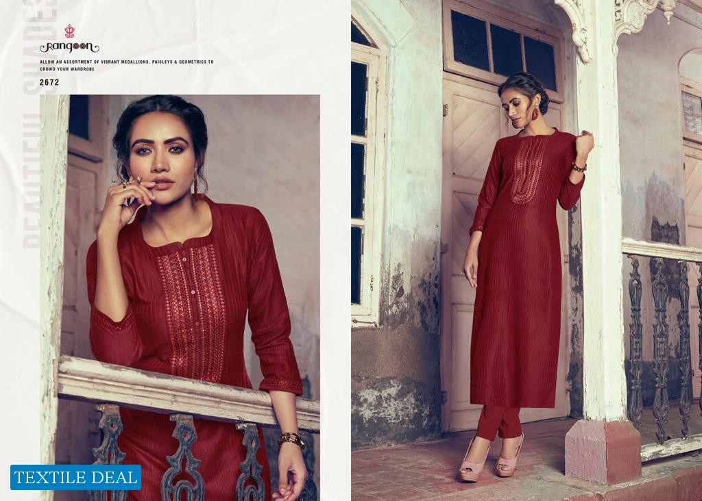 RANGOON LIGHT LINE VOL 4 FANCY CASUAL WEAR KURTIS WHOLESALER