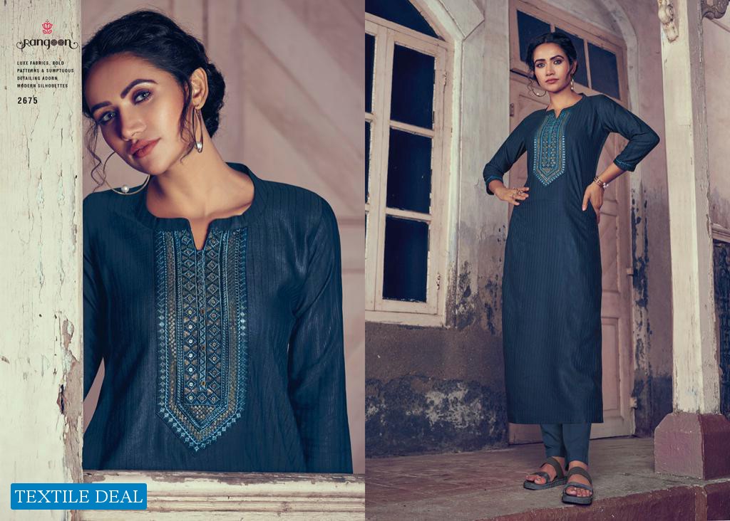 RANGOON LIGHT LINE VOL 4 FANCY CASUAL WEAR KURTIS WHOLESALER