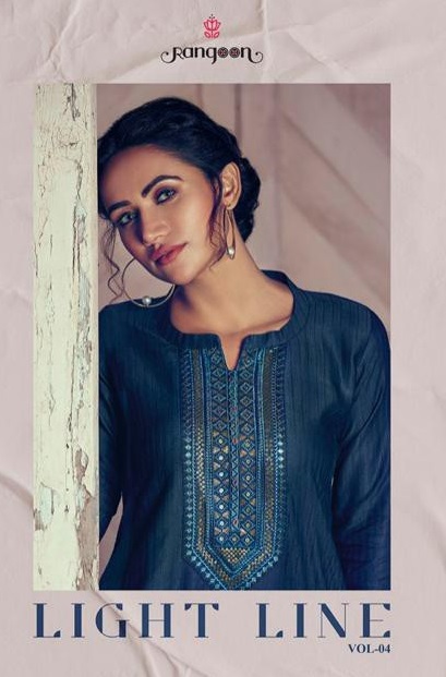 RANGOON LIGHT LINE VOL 4 FANCY CASUAL WEAR KURTIS WHOLESALER