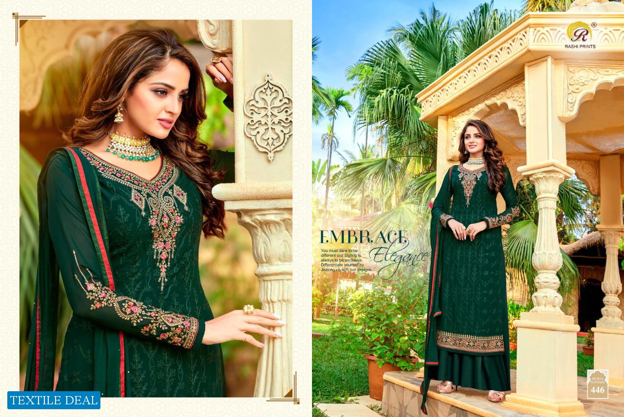 RASHI MAHIRA GEORGETTE WITH EMBROIDERY 441-448 SERIES PARTY WEAR SUIT SELLER