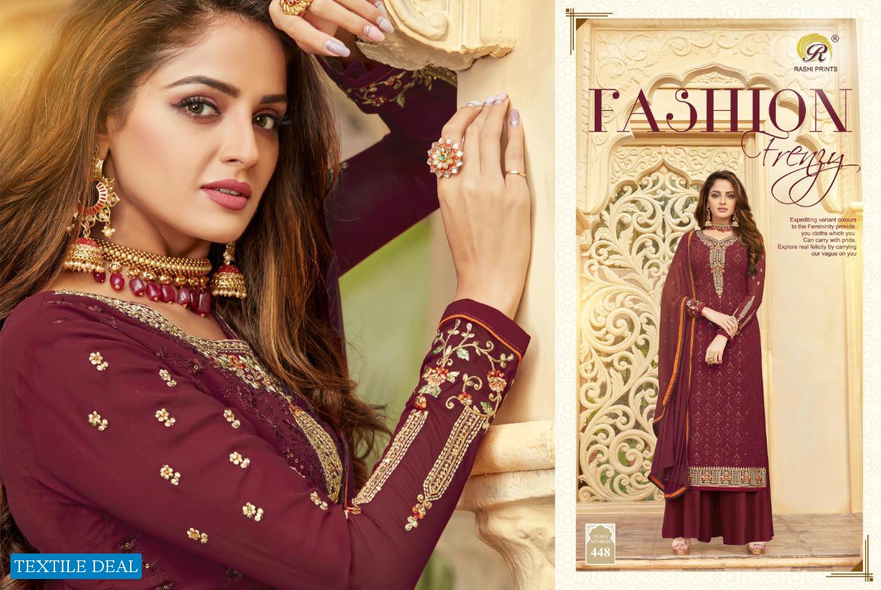 RASHI MAHIRA GEORGETTE WITH EMBROIDERY 441-448 SERIES PARTY WEAR SUIT SELLER