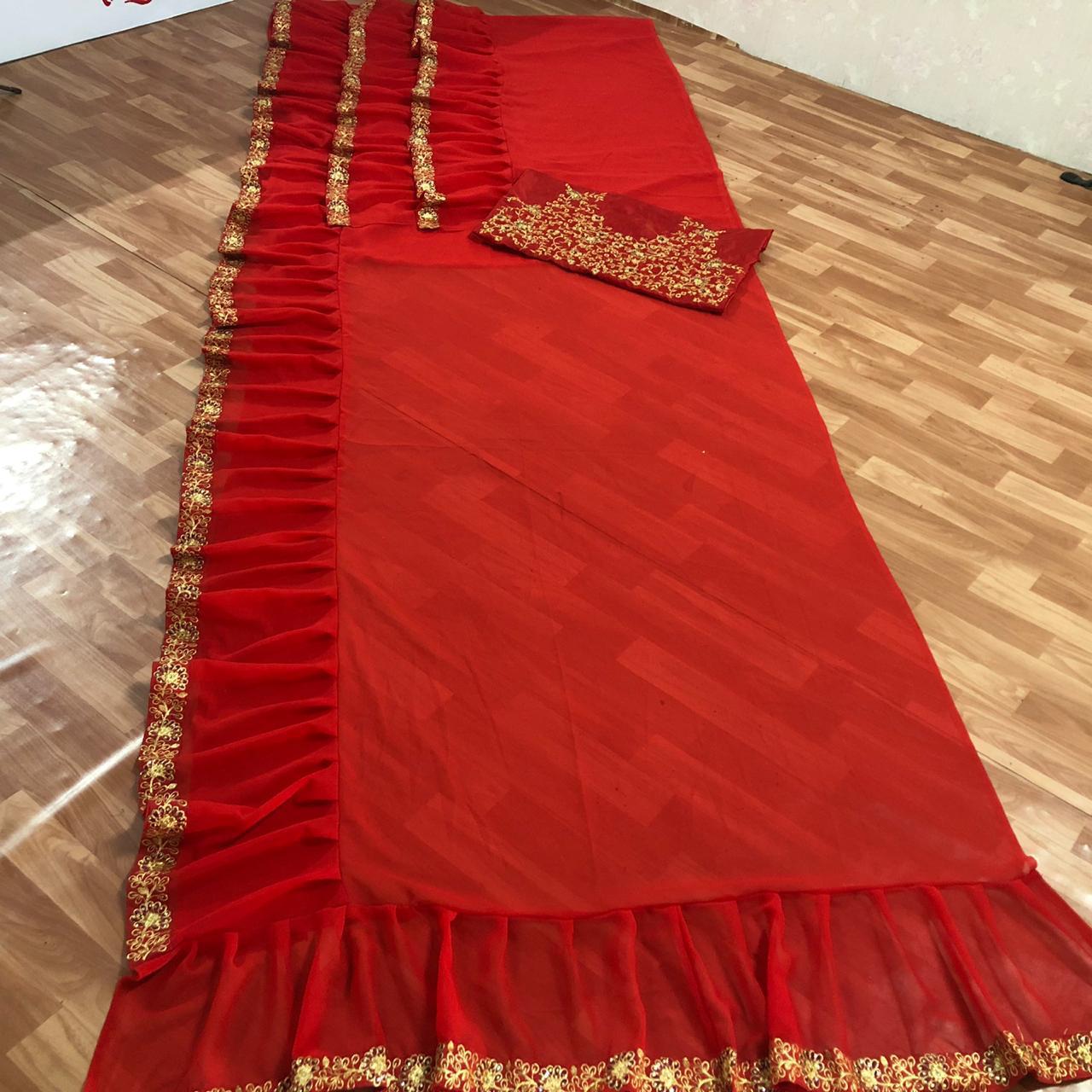 RED COLOUR LIGHT SAREE WHOLESALE IN INDIA