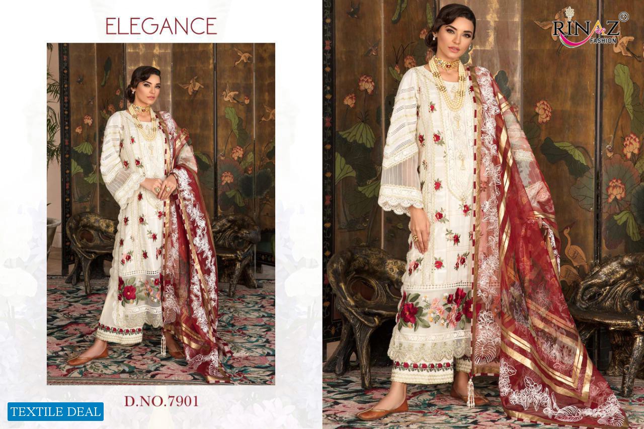 RINAZ ADAN LIBAS VOL 5 CAMBRIC COTTON PAKISTANI DRESS MATERIALS