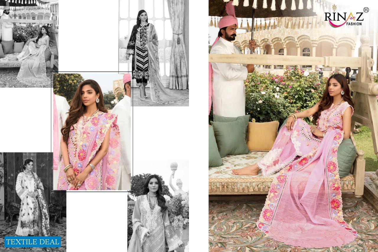RINAZ ADAN LIBAS VOL 5 CAMBRIC COTTON PAKISTANI DRESS MATERIALS