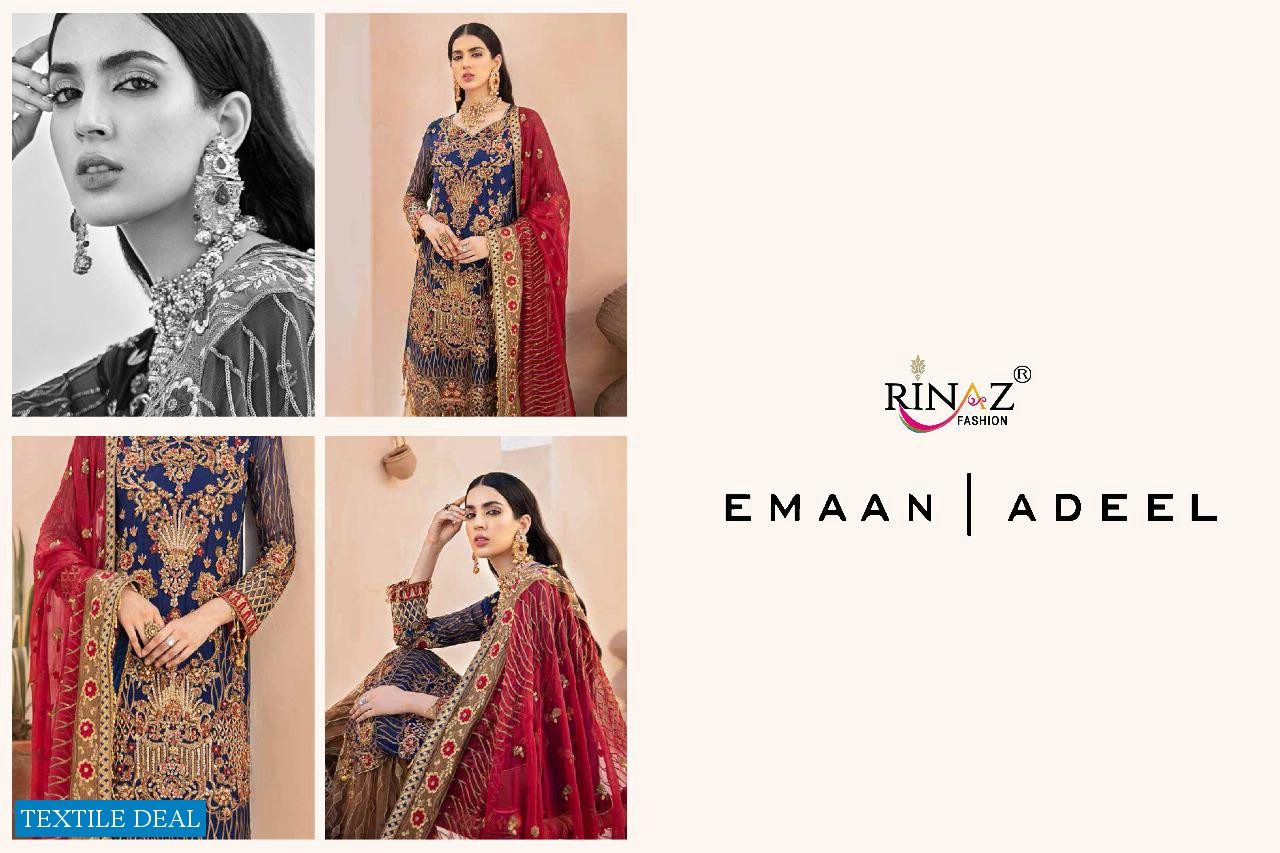 RINAZ EMAAN ADEEL VOL 2 GEORGETTE HEAVY EMBROIDERY PAKISTANI SUITS