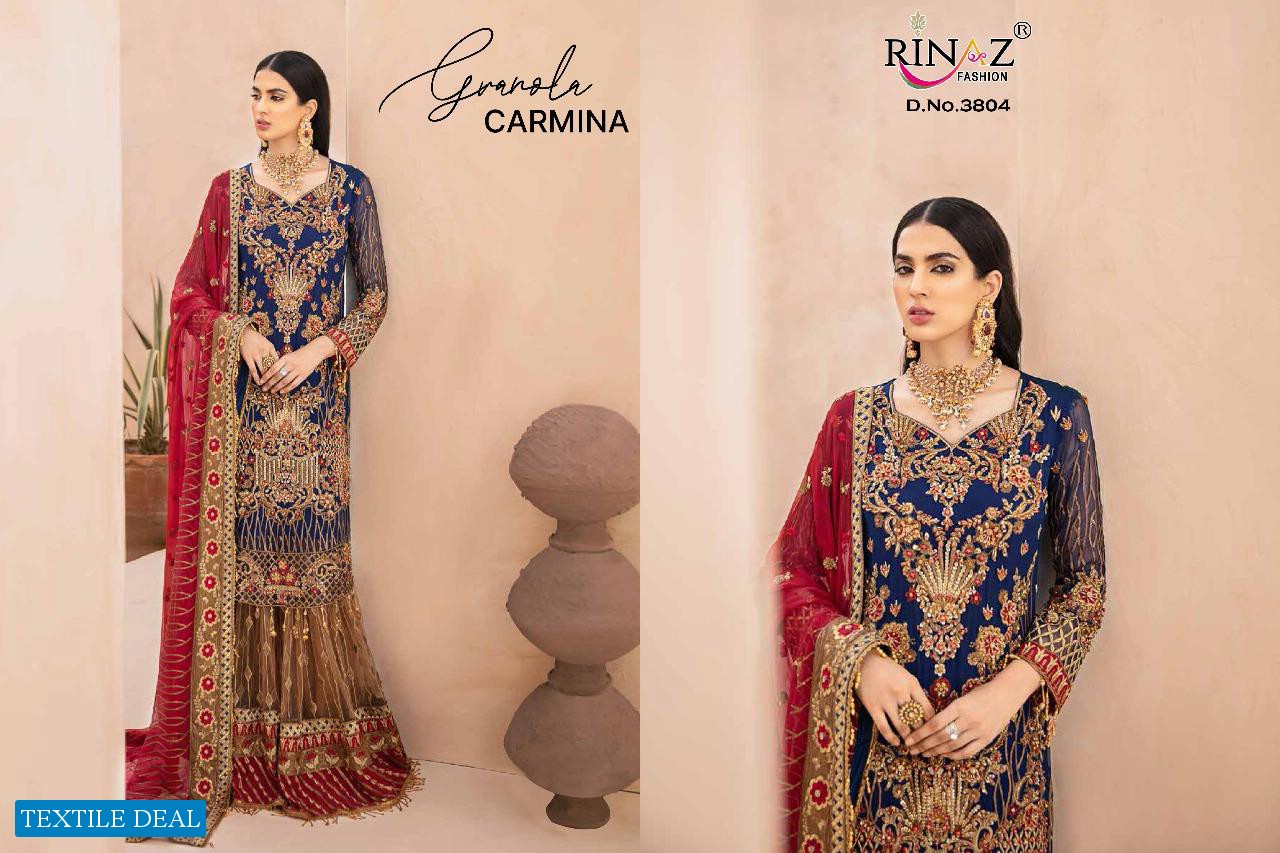 RINAZ EMAAN ADEEL VOL 2 GEORGETTE HEAVY EMBROIDERY PAKISTANI SUITS