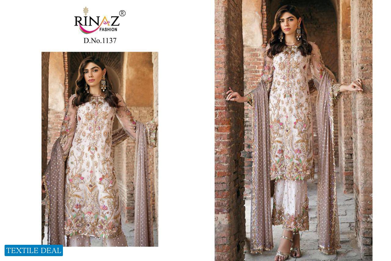 RINAZ FASHION BLOCK BUSTER VOL 7 GEORGETTE WITH HEAVY EMBROIDERY WORK PAKISTANI SUITS CONCEPT