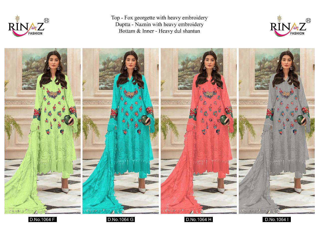 RINAZ FASHION MARIA B COLOUR GEORGETTE WITH HEAVY EMBROIDERY EXCLUSIVE SERIES OF PAKISTANI SUIT