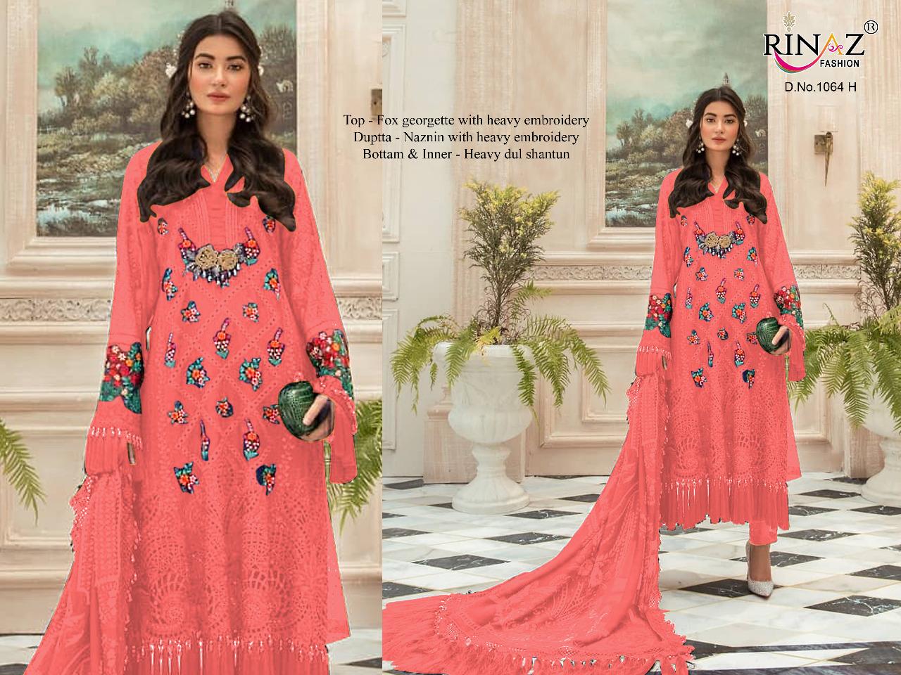 RINAZ FASHION MARIA B COLOUR GEORGETTE WITH HEAVY EMBROIDERY EXCLUSIVE SERIES OF PAKISTANI SUIT