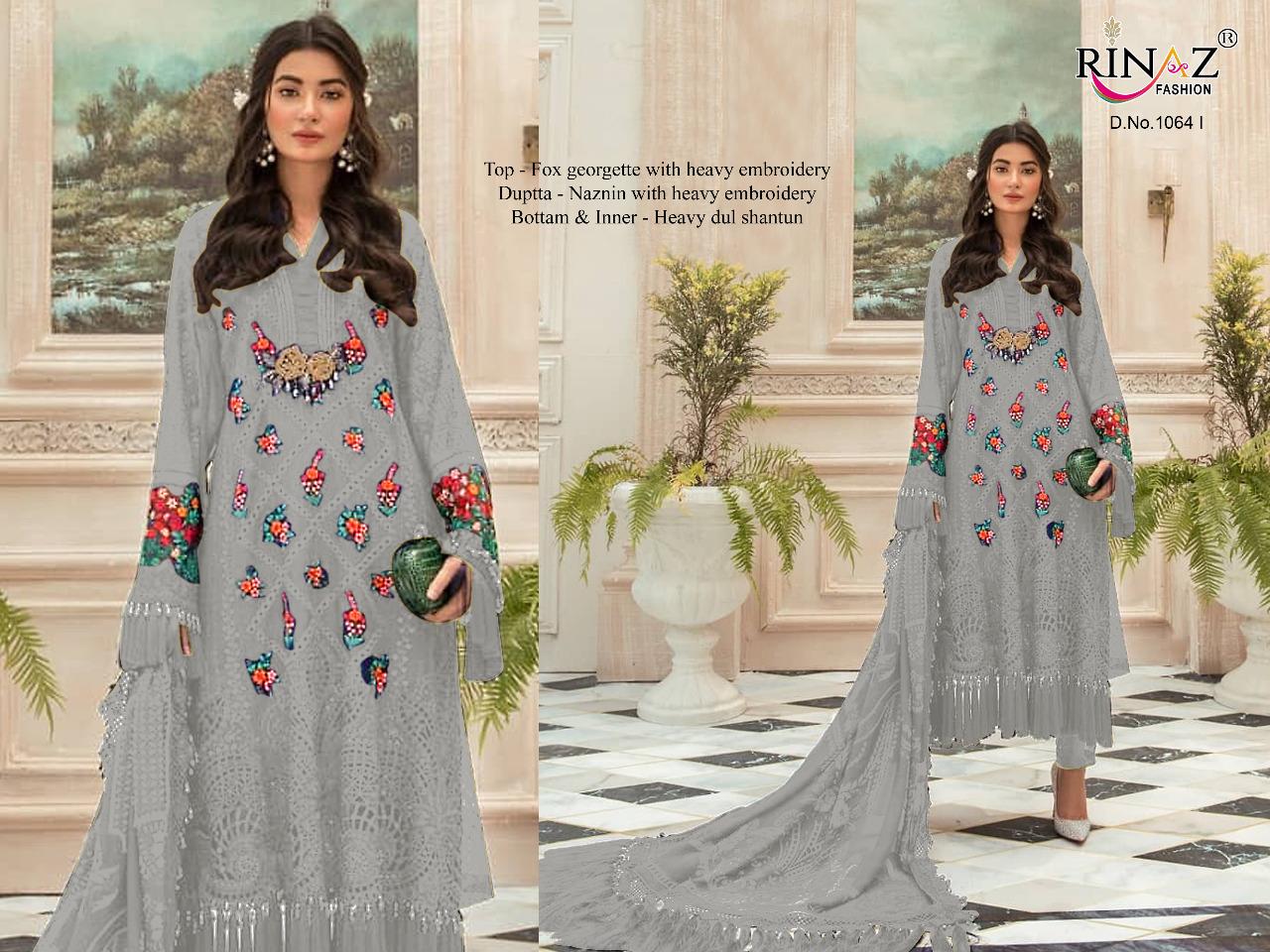RINAZ FASHION MARIA B COLOUR GEORGETTE WITH HEAVY EMBROIDERY EXCLUSIVE SERIES OF PAKISTANI SUIT