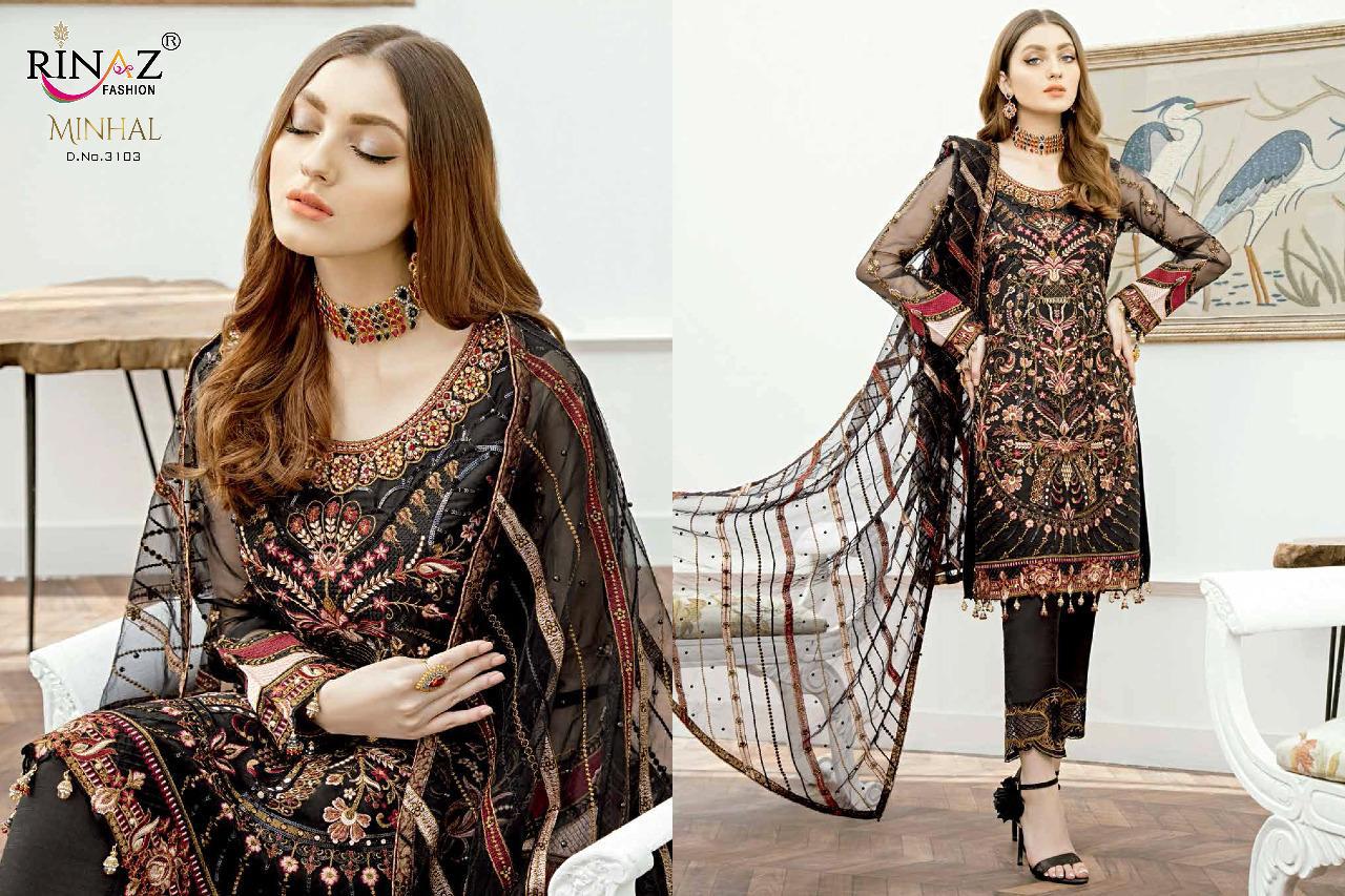 RINAZ FASHION MINHAL VOL 2 NX GEORGETTE WITH EMBROIDERY PAKISTANI SUITS CONCEPT