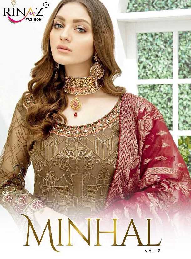 RINAZ FASHION MINHAL VOL 2 NX GEORGETTE WITH EMBROIDERY PAKISTANI SUITS CONCEPT