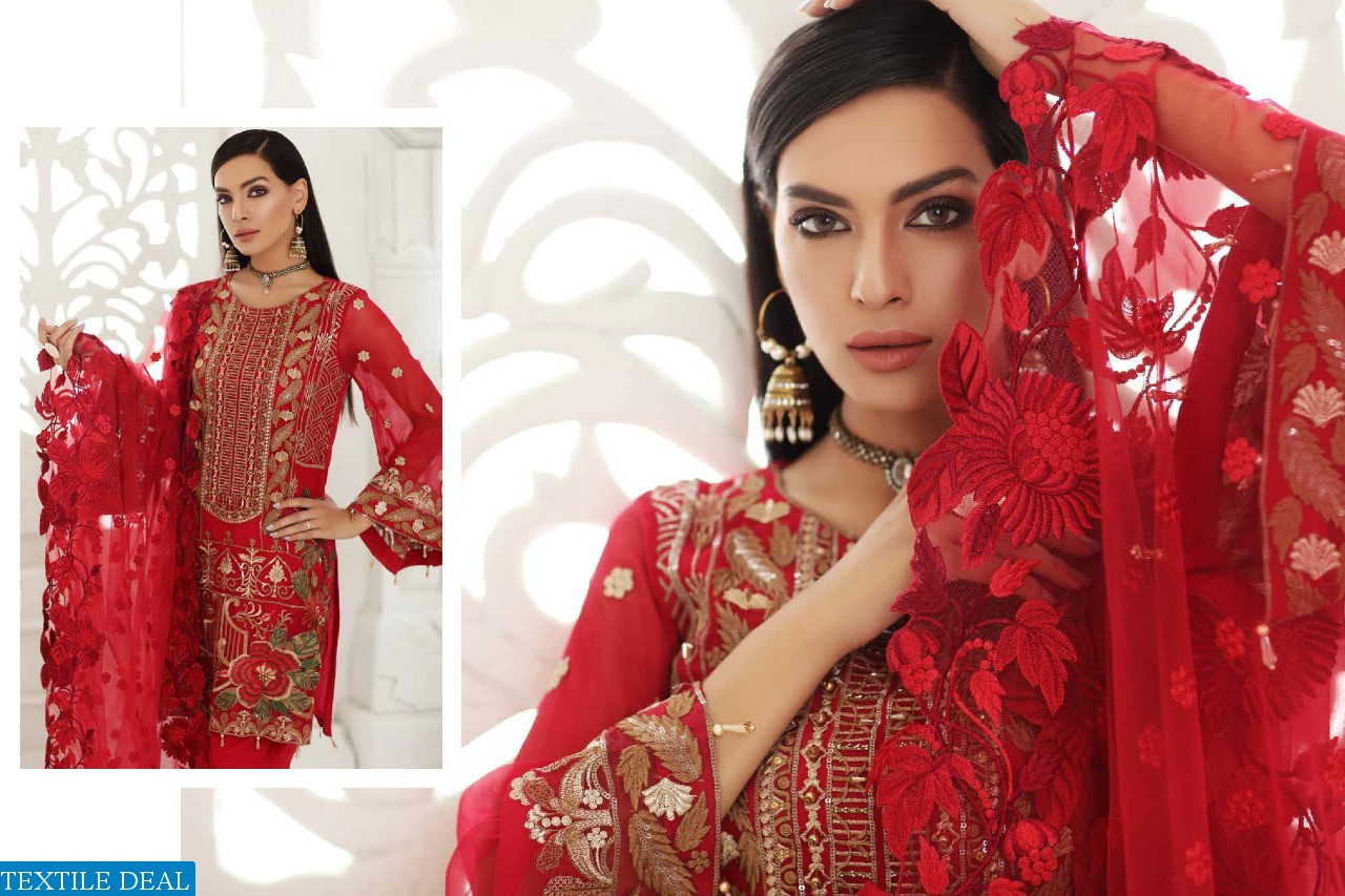 RINAZ FASHION PRESENT CHIMMER GEORGETTE PAKISTANI STYLE SUIT