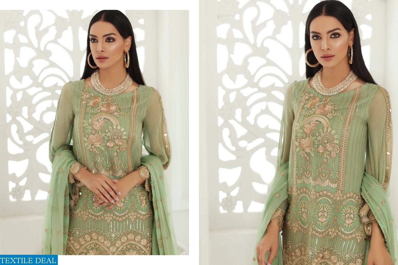 RINAZ FASHION PRESENT CHIMMER GEORGETTE PAKISTANI STYLE SUIT