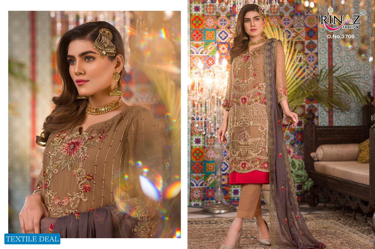 RINAZ FASHION ZEBAISH MAHNOOR GEORGETTE WITH EMBROIDERY EXCLUSIVE PAKISTANI SUITS CONCEPT