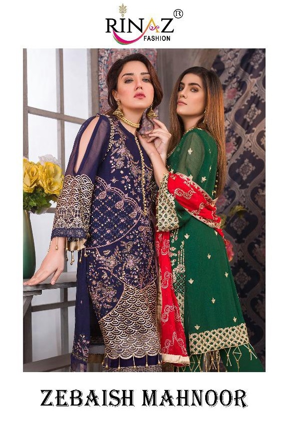 RINAZ FASHION ZEBAISH MAHNOOR GEORGETTE WITH EMBROIDERY EXCLUSIVE PAKISTANI SUITS CONCEPT