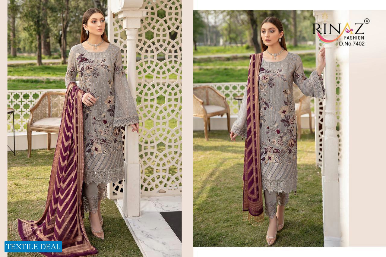 RINAZ RAMSHA VOL 8 GEORGETTE EMBROIDERY PAKISTANI SUITS