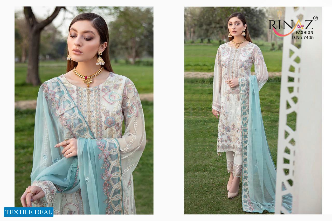 RINAZ RAMSHA VOL 8 GEORGETTE EMBROIDERY PAKISTANI SUITS