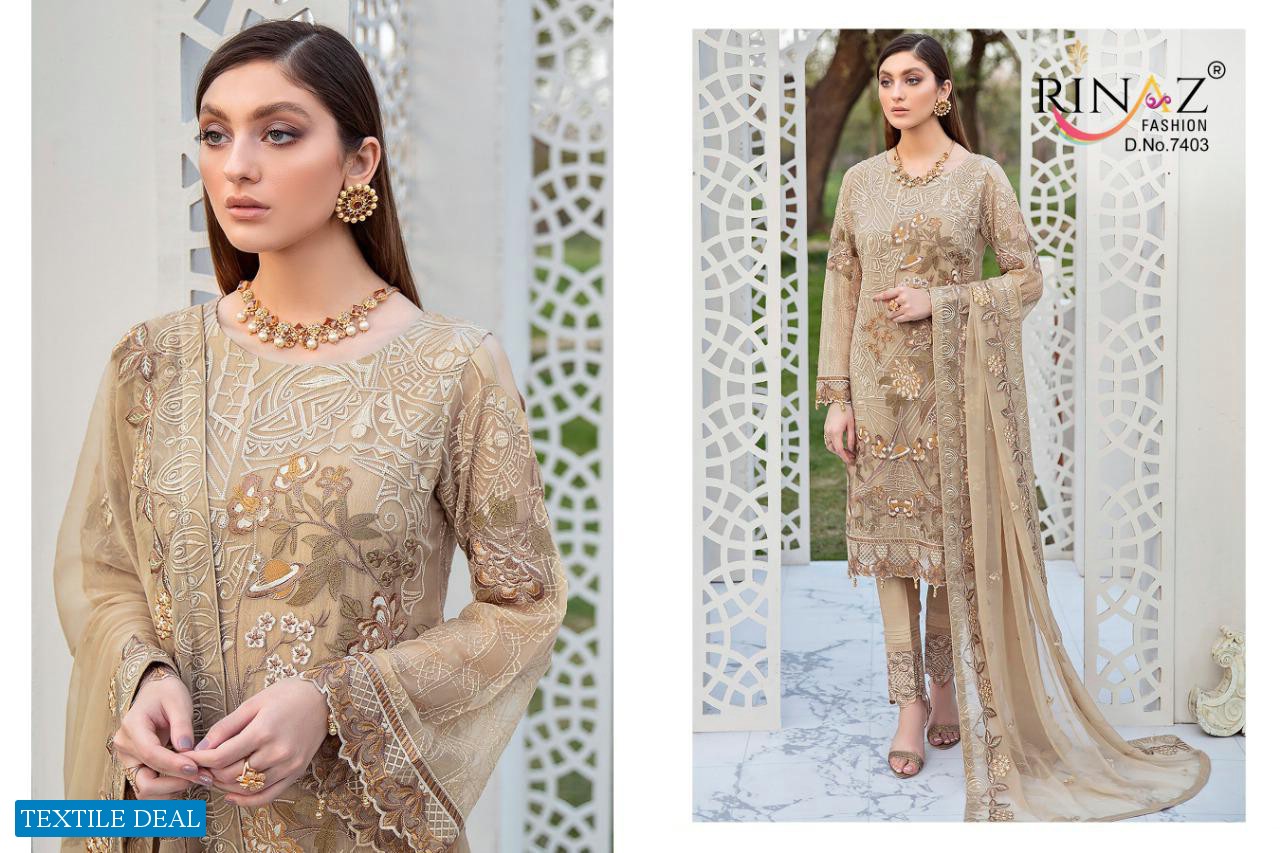 RINAZ RAMSHA VOL 8 GEORGETTE EMBROIDERY PAKISTANI SUITS