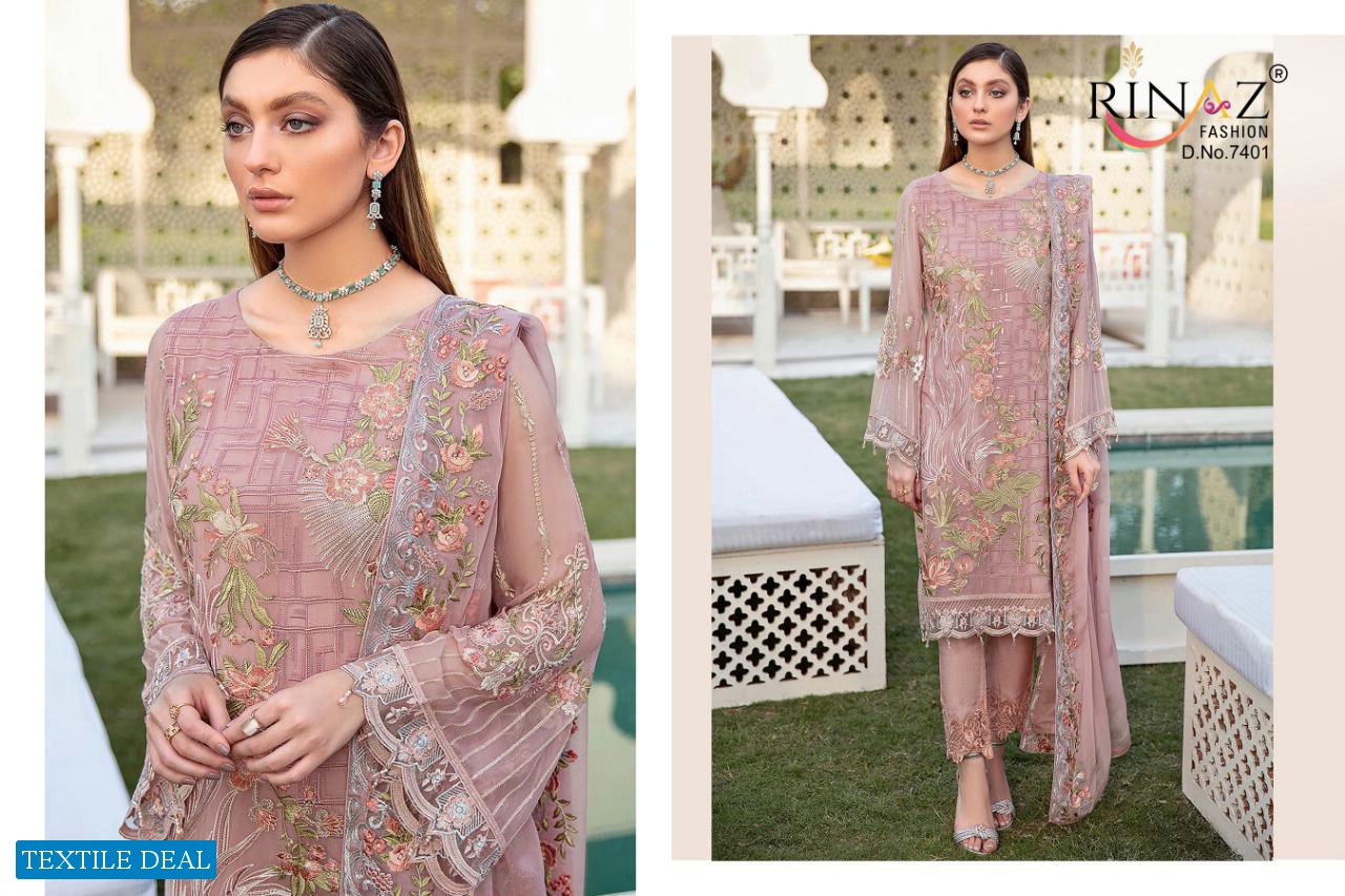 RINAZ RAMSHA VOL 8 GEORGETTE EMBROIDERY PAKISTANI SUITS